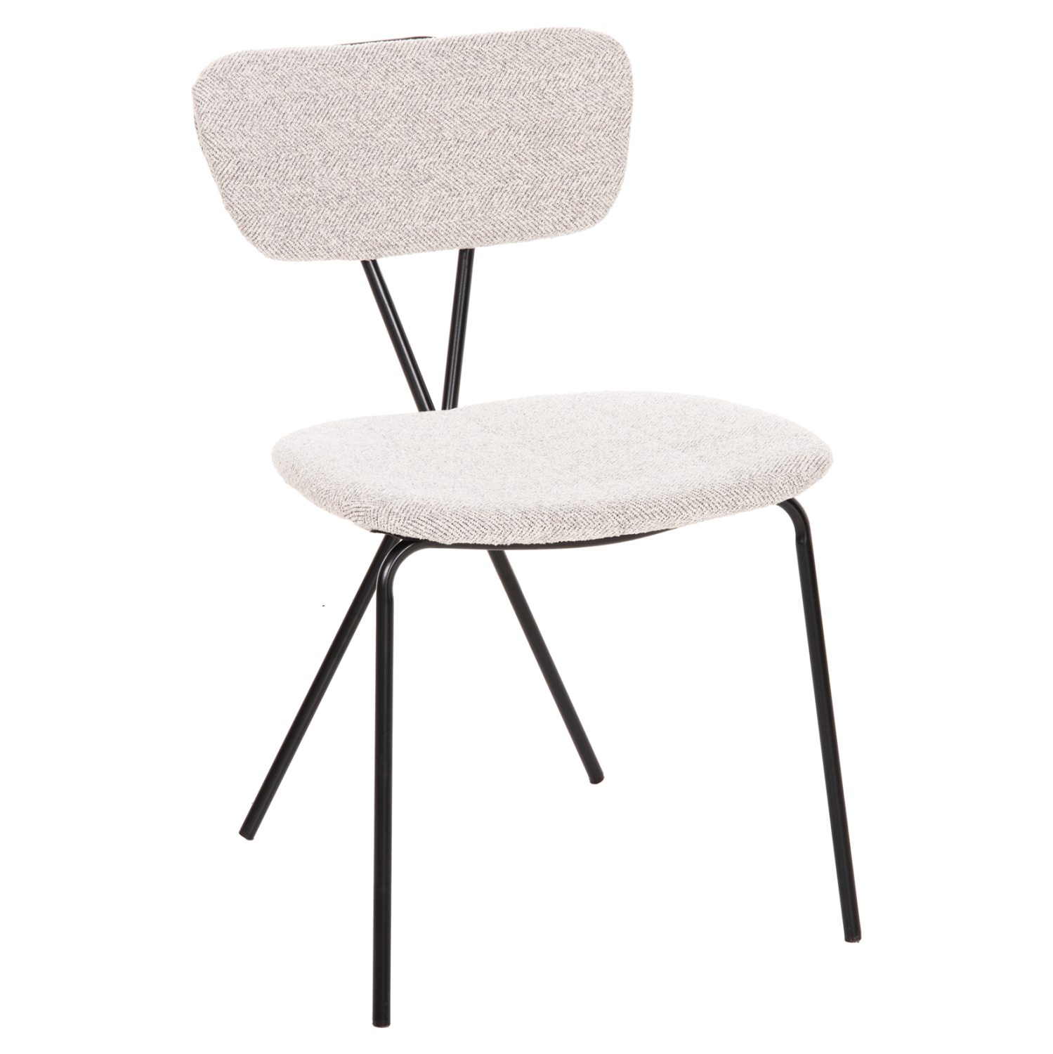 karekla-fb9985503-metallikos-skeletos-ma-10 ΚΑΡΕΚΛΑ DORY HM9855.03 ΜΕΤΑΛΛΙΚΟΣ ΣΚΕΛΕΤΟΣ ΜΑΥΡΟΣ-ΑΝΟΙΧΤΟ ΓΚΡΙ ΥΦΑΣΜΑ 48,5x61x76Υεκ. - Image 1