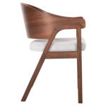 ΚΑΡΕΚΛΑ NERO HM9972 RUBBERWOOD ΣΕ ΚΑΡΥΔΙ-ΓΚΡΙ ΥΦΑΣΜΑ ΚΑΘΙΣΜΑ 56x56x78Yεκ. - Image 4