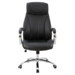 ΚΑΡΕΚΛΑ ΓΡΑΦΕΙΟΥ XAVIERE HM1096.01 PU ΣΕ ΜΑΥΡΟ 64x83x126Yεκ - Image 2