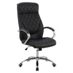 ΚΑΡΕΚΛΑ ΓΡΑΦΕΙΟΥ SHALY HM1098.01 PU ΣΕ ΜΑΥΡΟ 62x80x125Υεκ