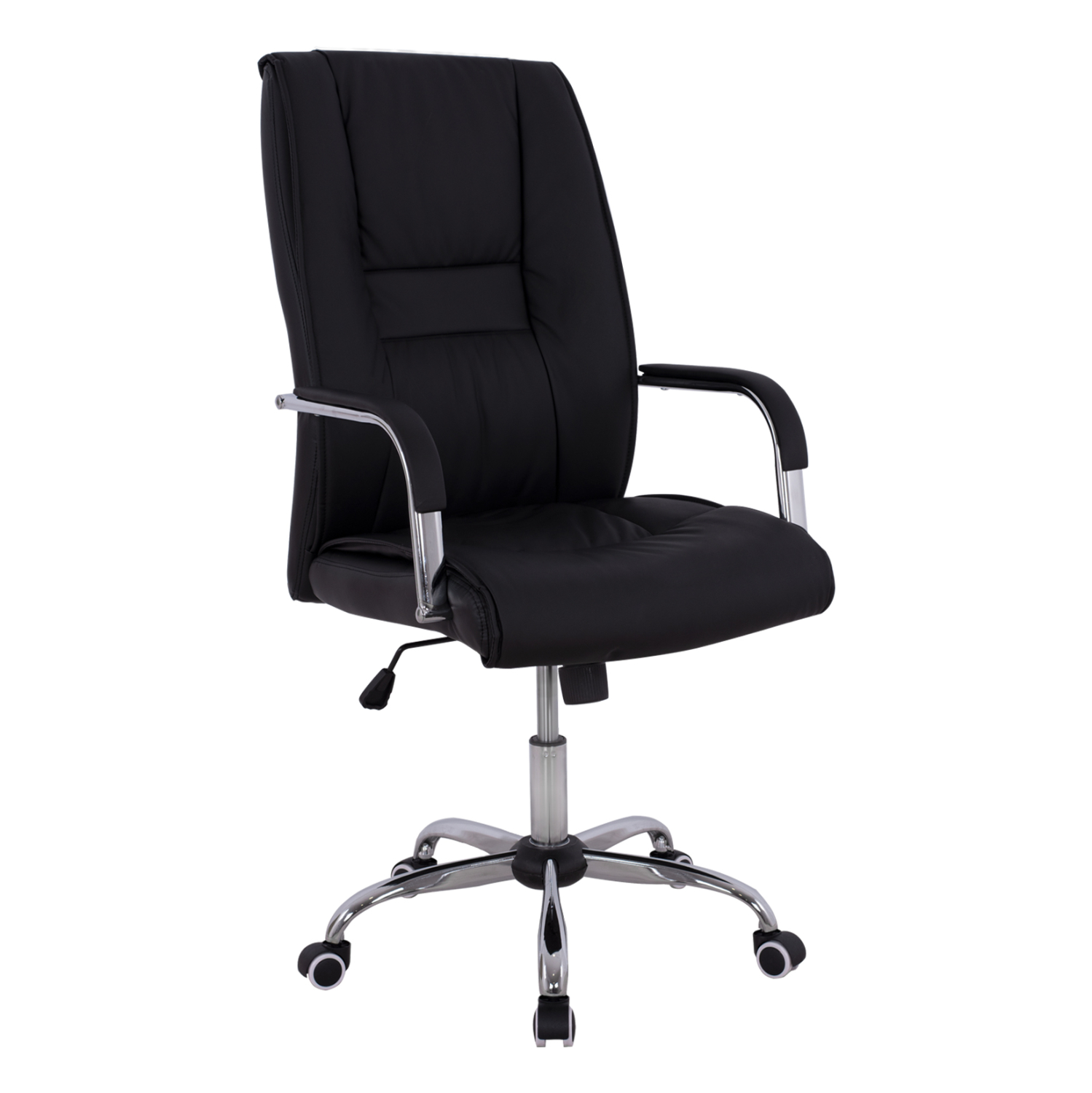 karekla-grafeioy-dieythyntiki-fb9110601-2 ΚΑΡΕΚΛΑ ΓΡΑΦΕΙΟΥ ANGEE HM1106.01 PU ΣΕ ΧΡΩΜΑ ΜΑΥΡΟ 58,5x70x120Υεκ - Image 1