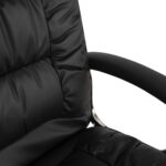 ΚΑΡΕΚΛΑ ΓΡΑΦΕΙΟΥ REESE HM1112 ΜΕ ΜΑΥΡΟ PU ΚΑΙ ΒΑΣΗ ΧΡΩΜΙΟΥ 63x67x113 cm. - Image 7