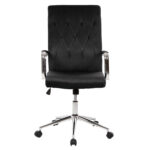 ΚΑΡΕΚΛΑ ΓΡΑΦΕΙΟΥ JOSEF HM1181.04 ΜΑΥΡΟ ΒΕΛΟΥΔΟ-INOX ΒΑΣΗ 58x61x105-113Yεκ. - Image 3