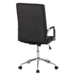 ΚΑΡΕΚΛΑ ΓΡΑΦΕΙΟΥ JOSEF HM1181.04 ΜΑΥΡΟ ΒΕΛΟΥΔΟ-INOX ΒΑΣΗ 58x61x105-113Yεκ. - Image 5