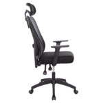 ΚΑΡΕΚΛΑ ΓΡΑΦΕΙΟΥ MEXER HM1195.01 ΜΑΥΡΟ MESH-PP ΒΑΣΗ 68x70x136Υεκ. - Image 4