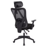 ΚΑΡΕΚΛΑ ΓΡΑΦΕΙΟΥ MEXER HM1195.01 ΜΑΥΡΟ MESH-PP ΒΑΣΗ 68x70x136Υεκ. - Image 5