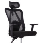 ΚΑΡΕΚΛΑ ΓΡΑΦΕΙΟΥ MEXER HM1195.01 ΜΑΥΡΟ MESH-PP ΒΑΣΗ 68x70x136Υεκ. - Image 6