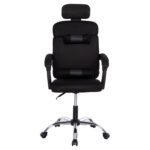 ΚΑΡΕΚΛΑ ΓΡΑΦΕΙΟΥ CRONER HM1196.01 ΜΑΥΡΟ MESH-ΜΕΤΑΛ.ΒΑΣΗ 58x99x120Υεκ. - Image 3