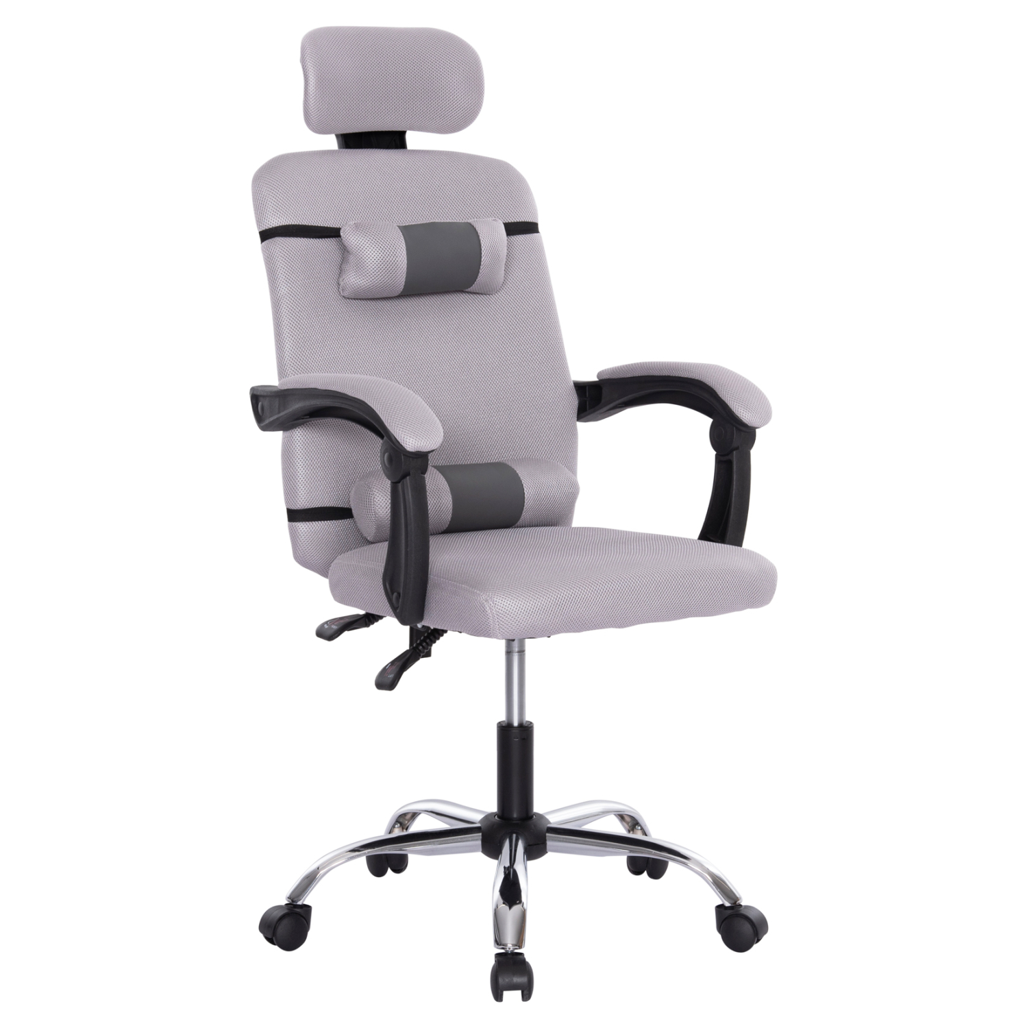 karekla-grafeioy-fb9119602-gkri-mesh-met-1 ΚΑΡΕΚΛΑ ΓΡΑΦΕΙΟΥ CRONER HM1196.02 ΓΚΡΙ MESH-ΜΕΤΑΛ.ΒΑΣΗ 58x67x124Υεκ. - Image 1