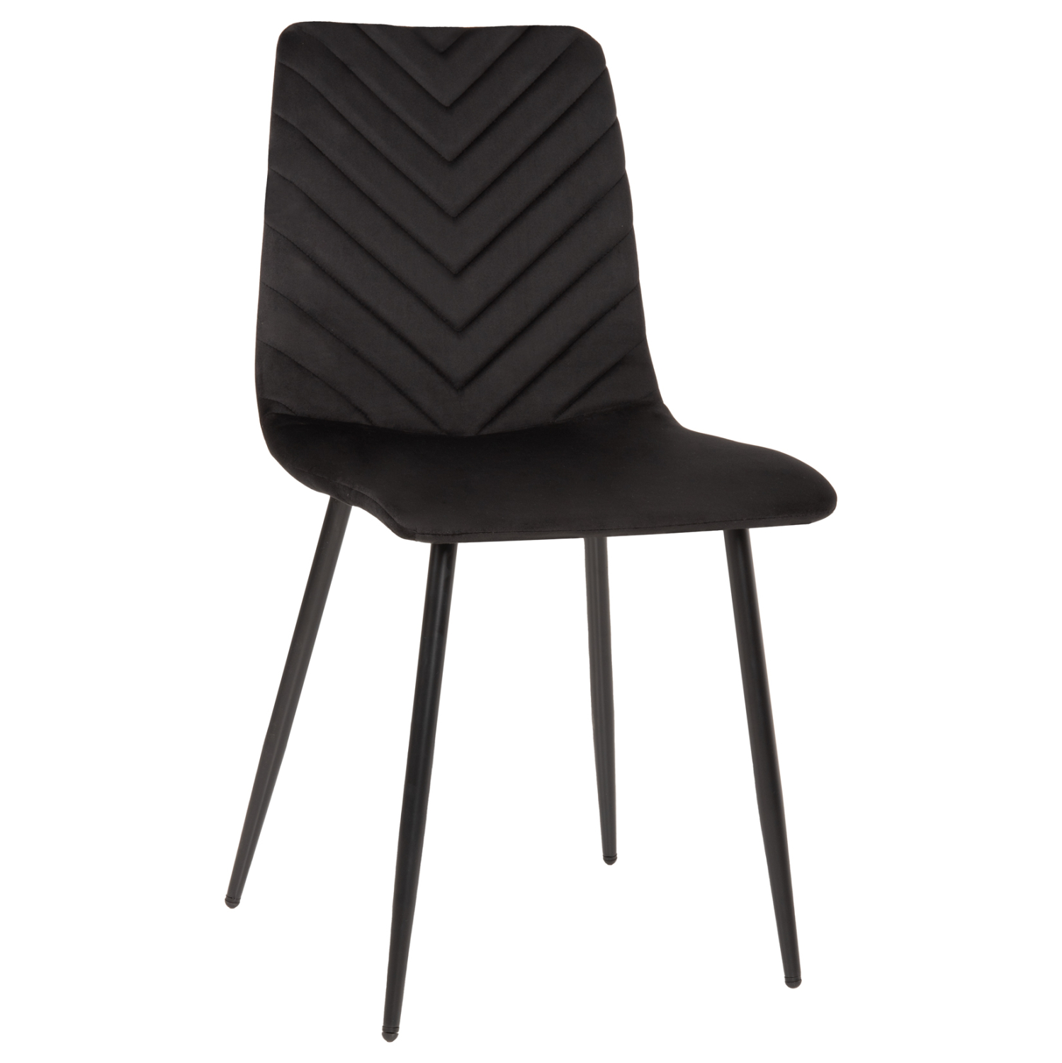 karekla-latrell-fb9858704-beloydo-mayro-1-1 ΚΑΡΕΚΛΑ LATRELL HM8587.04 ΒΕΛΟΥΔΟ ΜΑΥΡΟ ΜΕ ΜΑΥΡΑ ΜΕΤΑΛΛΙΚΑ ΠΟΔΙΑ 43x54x88Υεκ. - Image 1