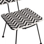 ΚΑΡΕΚΛΑ ΜΕΤΑΛΛΙΚΗ ALLEGRA HM5693 ΜΕ WICKER ΜΑΥΡΟ-ΛΕΥΚΟ 46x56x88Υ εκ. - Image 8