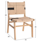 ΚΑΡΕΚΛΑ RUBBERWOOD ΚΑΙ ΣΧΟΙΝΙ ΣΕ ΦΥΣΙΚΟ RUSTIC 50x60x88Yεκ.HM9323.01 - Image 2