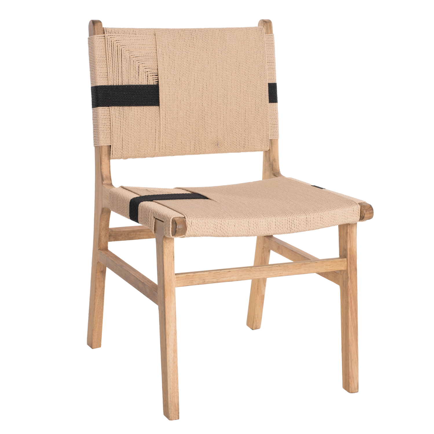 karekla-rubberwood-kai-schoini-se-fysiko ΚΑΡΕΚΛΑ RUBBERWOOD ΚΑΙ ΣΧΟΙΝΙ ΣΕ ΦΥΣΙΚΟ RUSTIC 50x60x88Yεκ.HM9323.01 - Image 1