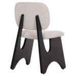 ΚΑΡΕΚΛΑ ΤΡΑΠΕΖΑΡΙΑΣ BELLISI HM18248.02 ΕΚΡΟΥ ΥΦΑΣΜΑ-PLYWOOD ΣΕ ΜΑΥΡΟ 53x56x78Υεκ. - Image 5