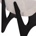 ΚΑΡΕΚΛΑ ΤΡΑΠΕΖΑΡΙΑΣ BELLISI HM18248.02 ΕΚΡΟΥ ΥΦΑΣΜΑ-PLYWOOD ΣΕ ΜΑΥΡΟ 53x56x78Υεκ. - Image 10