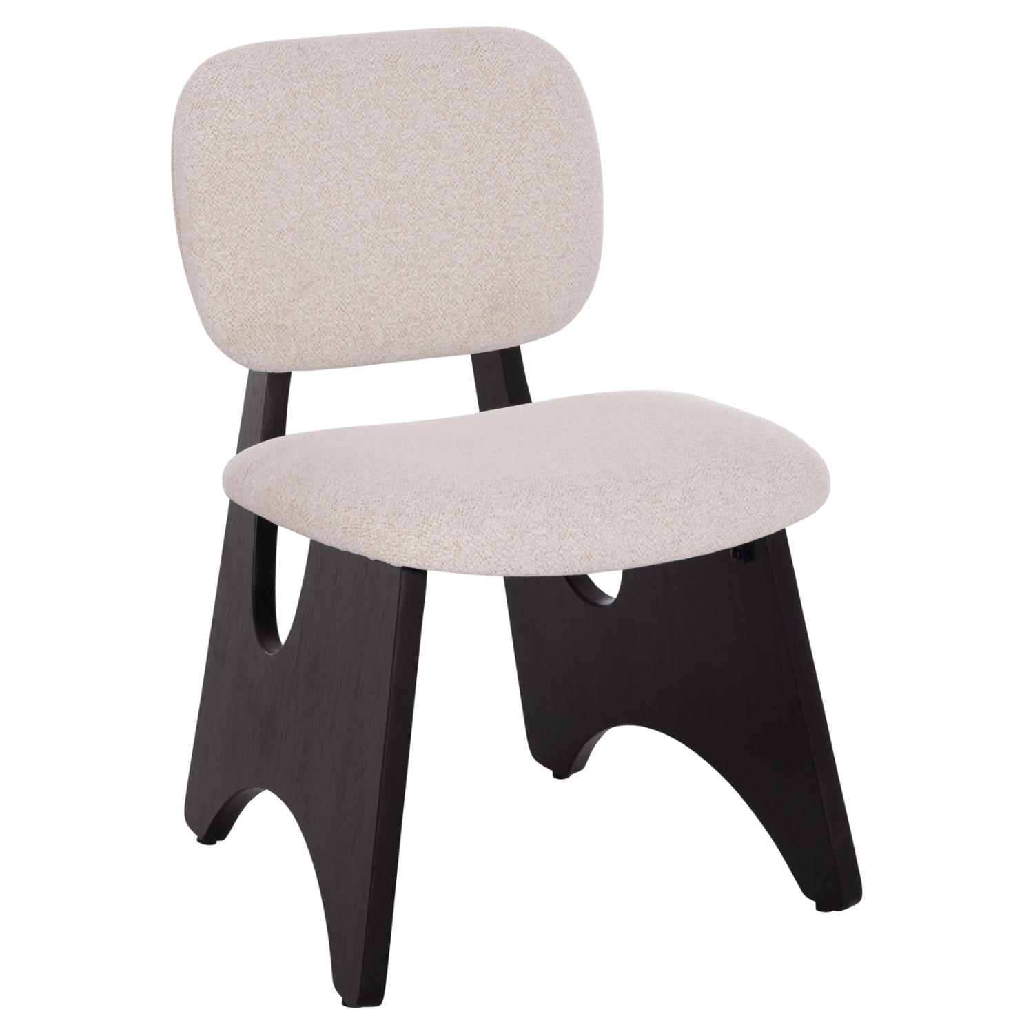 karekla-trapezarias-fb91824802-ekroy-yfa ΚΑΡΕΚΛΑ ΤΡΑΠΕΖΑΡΙΑΣ BELLISI HM18248.02 ΕΚΡΟΥ ΥΦΑΣΜΑ-PLYWOOD ΣΕ ΜΑΥΡΟ 53x56x78Υεκ. - Image 1