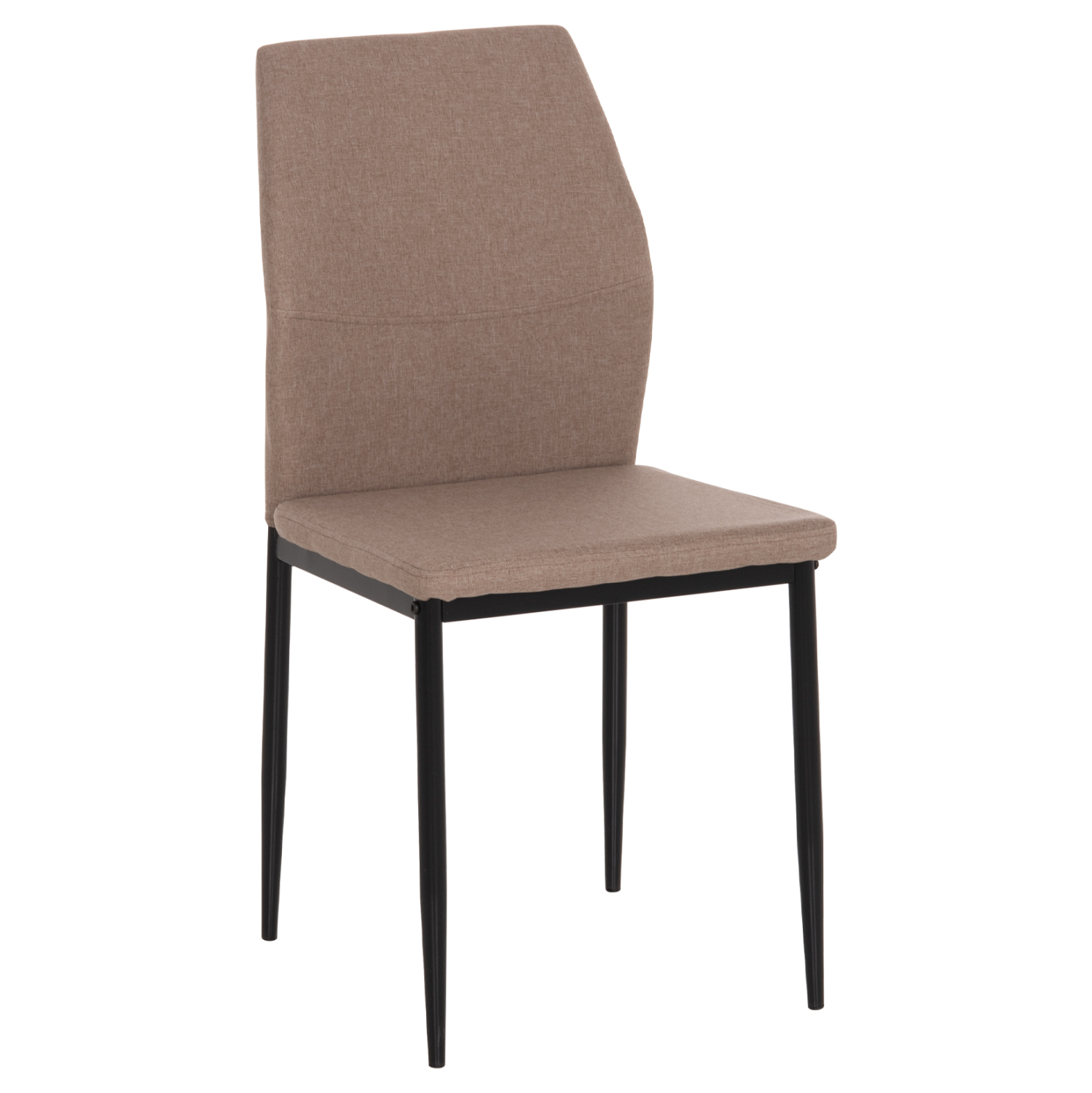 karekla-trapezarias-fb91834604-mpez-yfas-2 ΚΑΡΕΚΛΑ ΤΡΑΠΕΖΑΡΙΑΣ DIAZ HM18346.04 ΜΠΕΖ ΥΦΑΣΜΑ-ΜΕΤΑΛΛΙΚΑ ΠΟΔΙΑ ΜΑΥΡΑ 43x52x87Υεκ. - Image 1