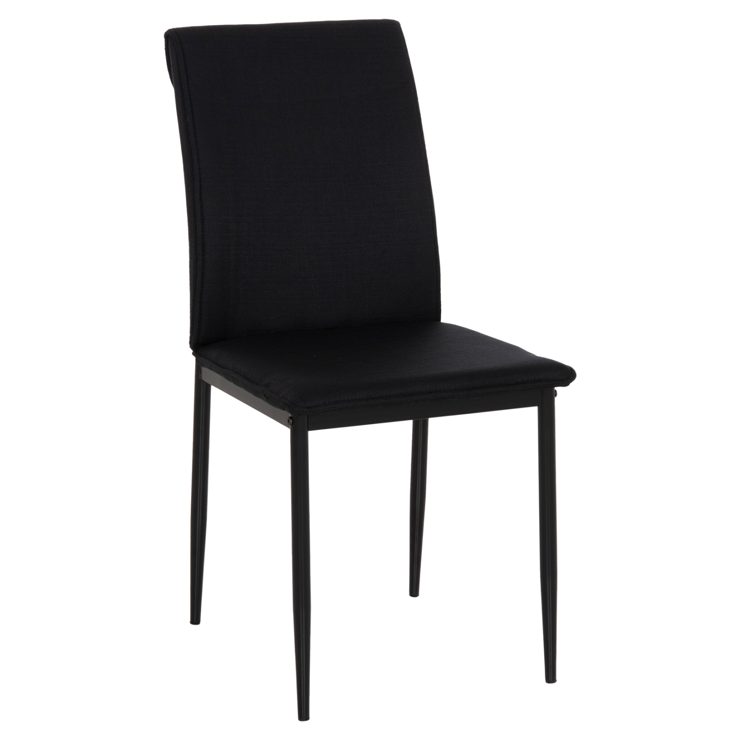 karekla-trapezarias-fb91834702-mayro-yfa ΚΑΡΕΚΛΑ ΤΡΑΠΕΖΑΡΙΑΣ PERKY HM18347.02 ΜΑΥΡΟ ΥΦΑΣΜΑ & ΜΕΤΑΛΛΙΚΑ ΠΟΔΙΑ 44x60x87Υεκ - Image 1