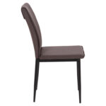 ΚΑΡΕΚΛΑ ΤΡΑΠΕΖΑΡΙΑΣ PERKY HM18347.03 ΚΑΦΕ ΥΦΑΣΜΑ-ΜΕΤΑΛ. ΠΟΔΙΑ ΜΑΥΡΑ 44x60x87Υεκ - Image 4