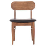KΑΡΕΚΛΑ ΤΡΑΠΕΖΑΡΙΑΣ SEKOR HM9945.03 ΚΑΡΥΔΙ RUBBERWOOD-ΜΑΥΡΟ PU 51x48x79Υεκ - Image 3