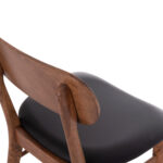 KΑΡΕΚΛΑ ΤΡΑΠΕΖΑΡΙΑΣ SEKOR HM9945.03 ΚΑΡΥΔΙ RUBBERWOOD-ΜΑΥΡΟ PU 51x48x79Υεκ - Image 9