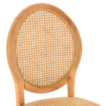 ΚΑΡΕΚΛΑ ΞΥΛΙΝΗ TINSLEY ΜΕ ΟΒΑΛ ΠΛΑΤΗ ΚΑΙ ΠΛΕΞΗ RATTAN ΣΕ ΦΥΣΙΚΗ ΑΠΟΧΡΩΣΗ HM8745.01 45x50x97 εκ. - Image 7