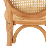 ΚΑΡΕΚΛΑ ΞΥΛΙΝΗ TINSLEY ΜΕ ΟΒΑΛ ΠΛΑΤΗ ΚΑΙ ΠΛΕΞΗ RATTAN ΣΕ ΦΥΣΙΚΗ ΑΠΟΧΡΩΣΗ HM8745.01 45x50x97 εκ. - Image 8