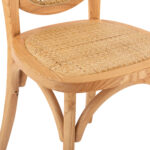 ΚΑΡΕΚΛΑ ΞΥΛΙΝΗ TINSLEY ΜΕ ΟΒΑΛ ΠΛΑΤΗ ΚΑΙ ΠΛΕΞΗ RATTAN ΣΕ ΦΥΣΙΚΗ ΑΠΟΧΡΩΣΗ HM8745.01 45x50x97 εκ. - Image 9