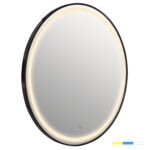 ΚΑΘΡΕΠΤΗΣ ΤΟΙΧΟΥ ΣΤΡΟΓΓΥΛΟΣ ROUNDER HM4503.01 ΑΛΟΥΜΙΝΙΟ ΣΕ ΜΑΥΡΟ-ΦΩΤΙΣΜΟΣ LED Φ80εκ.