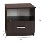 ΚΟΜΟΔΙΝΟ ΜΕ ΣΥΡΤΑΡΙ ADLER HM2431.02 ΜΕΛΑΜΙΝΗ WENGE 45x40x48Υεκ. - Image 2