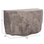 ΚΟΝΣΟΛΑ ΒΡΑΧΟΣ INTERON HM18152.03 FIBER CEMENT ΣΕ ΓΚΡΙ--120x50x71Υεκ. - Image 2