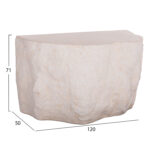 ΚΟΝΣΟΛΑ ΒΡΑΧΟΣ INTERON HM18152.02 FIBER CEMENT ΣΕ ΛΕΥΚΟ--120x50x71Υεκ. - Image 2