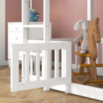 ΚΟΥΚΕΤΑ ΠΑΙΔΙΚΗ ΜΕ ΠΑΡΚΑΚΙ PLAYKID HM21312.01 ΞΥΛΟ ΠΕΥΚΟΥ ΛΕΥΚΟ--ME ΣΤΡΩΜΑ 90x190εκ - Image 6