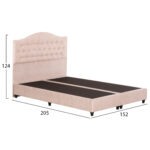 ΚΡΕΒΑΤΙ MALENA HM638.22 ΜΠΕΖ ΥΦΑΣΜΑ Τ. NUBUCK ΓΙΑ ΣΤΡΩΜΑ 150x200εκ. - Image 3