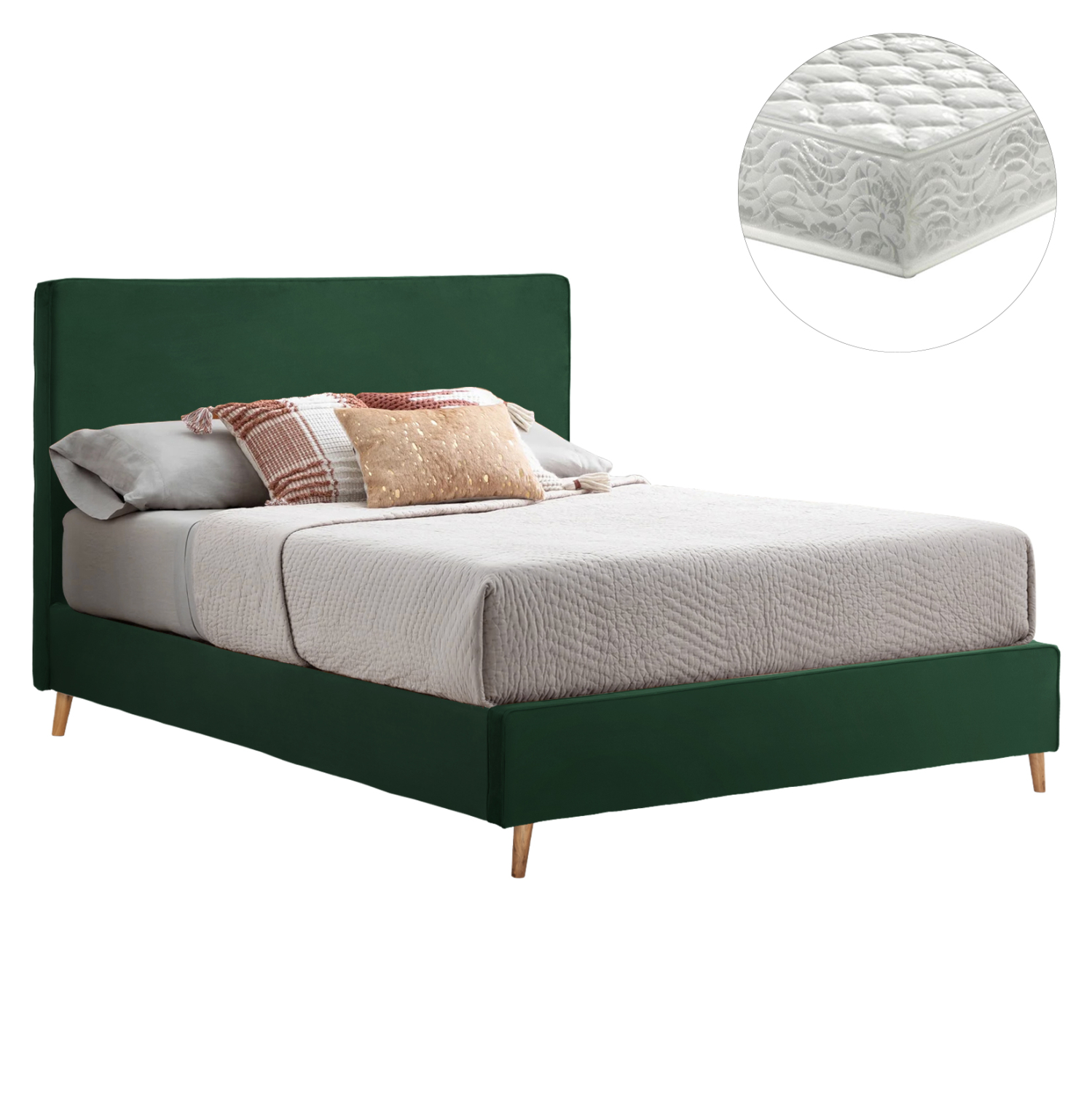 krebati-me-stroma-fb92128004-kyparissi-b-6 ΚΡΕΒΑΤΙ ΜΕ ΣΤΡΩΜΑ INDRA HM21280.04 ΚΥΠΑΡΙΣΣΙ ΒΕΛΟΥΔΟ--ΓΙΑ 160x200εκ - Image 1