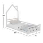 ΚΡΕΒΑΤΙ ΠΑΙΔΙΚΟ HOUSER HM676.03 τ.MONTESSORI ΞΥΛΟ ΠΕΥΚΟ ΛΕΥΚΟ- 190x90εκ - Image 3