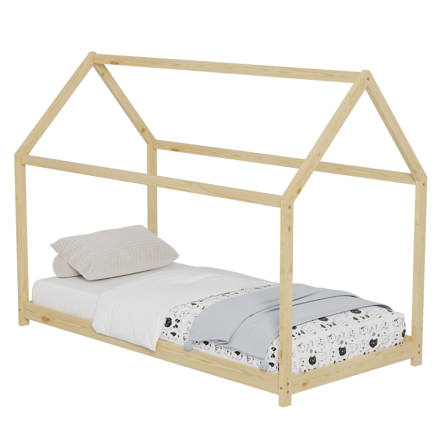 krebati-paidiko-fb967701-tmontessori-xyl-7 ΚΡΕΒΑΤΙ ΠΑΙΔΙΚΟ PEPE HM677.01 τ.MONTESSORI ΞΥΛΟ ΠΕΥΚΟ ΦΥΣΙΚΟ- 190x90εκ - Image 1