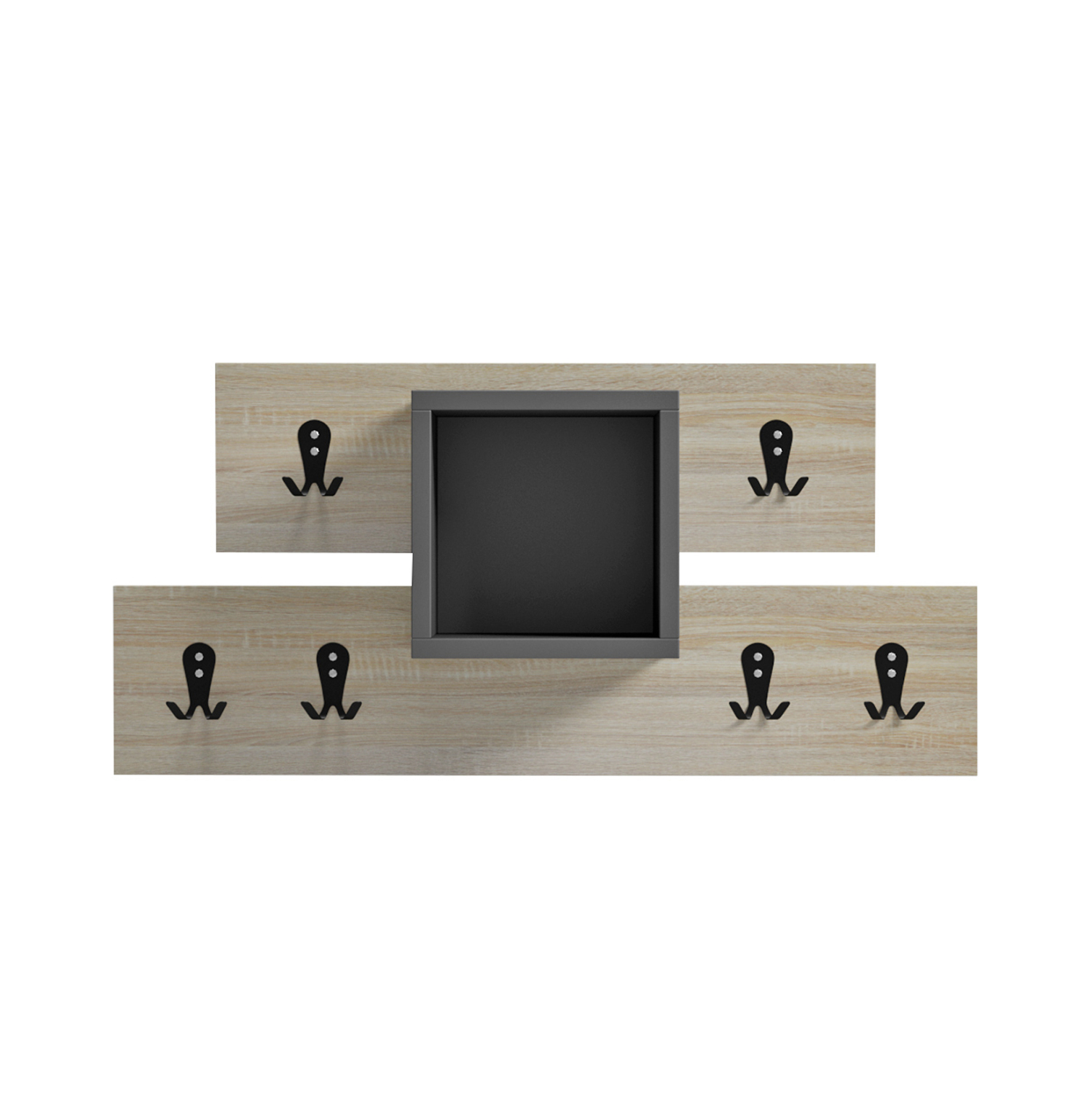kremastra-eisodoy-rafi-fb91807702-melami ΚΡΕΜΑΣΤΡΑ ΕΙΣΟΔΟΥ & ΡΑΦΙ SLOT HM18077.02 ΜΕΛΑΜΙΝΗ SONAMA-ΓΚΡΙ 69x12x32Υεκ - Image 1