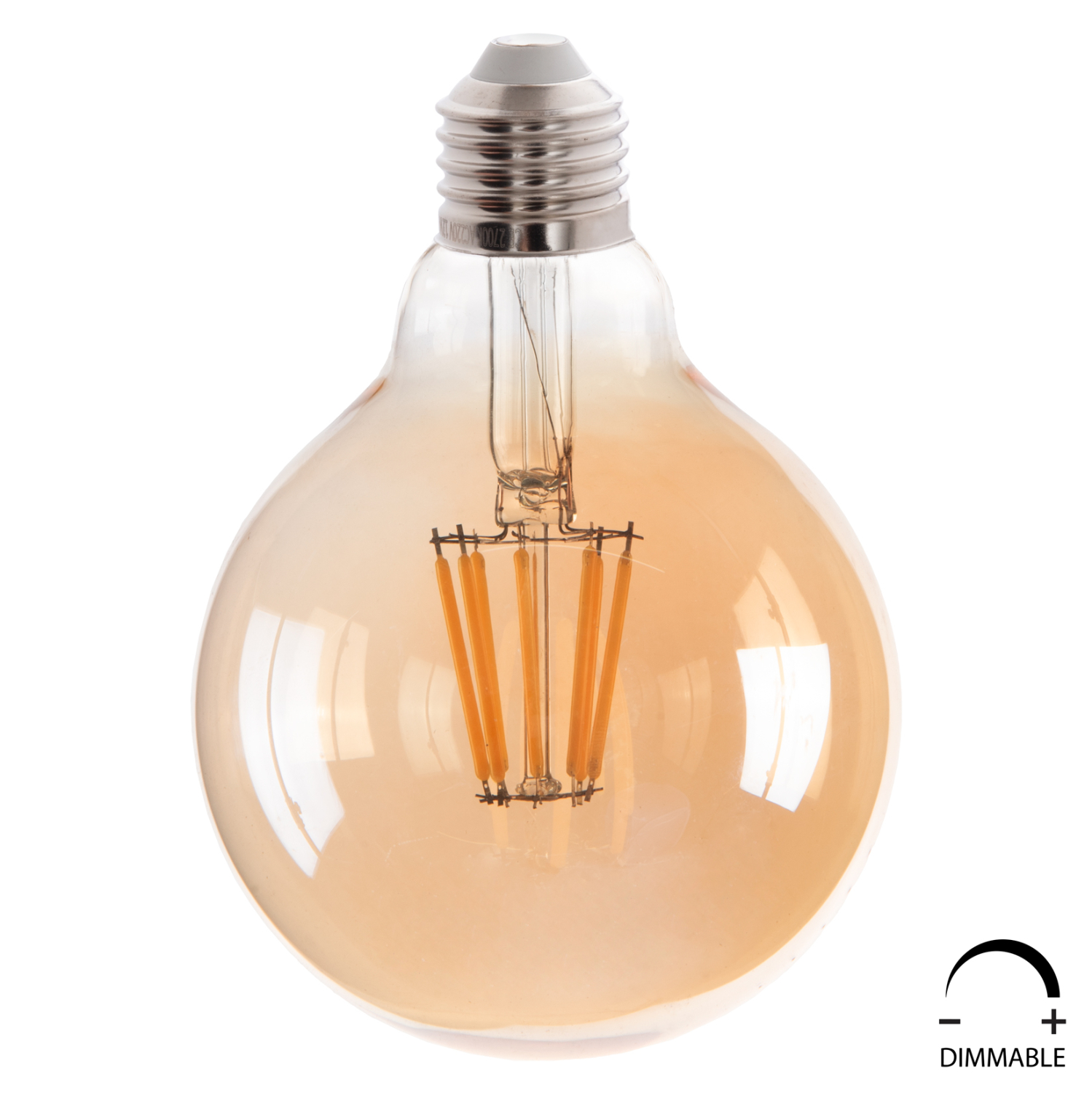 lamptiras-globo-led-filament-8w-e27-3000-8 ΛΑΜΠΤΗΡΑΣ GLOBO LED FILAMENT 8W E27 2700K ΧΡΥΣΟ DIMMABLE HM4050.02 - Image 1