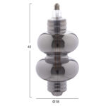 ΛΑΜΠΤΗΡΑΣ LED FILAMENT 8W E27 3000K SMOKE COLOR DIMMABLE  HM4053.03 - Image 2