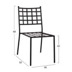 ΜΕΤΑΛΛΙΚΗ ΚΑΡΕΚΛΑ EMERY HM5509 ΣΕ ΜΑΥΡΗ ΑΠΟΧΡΩΣΗ 46x58x88  cm - Image 2