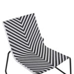 ΜΕΤΑΛΛΙΚΗ ΚΑΡΕΚΛΑ PONY HM6082 ΜΑΥΡΟ & ΑΣΠΡΟ ΣΥΝΘ.RATTAN 66x68x75Υεκ. - Image 7