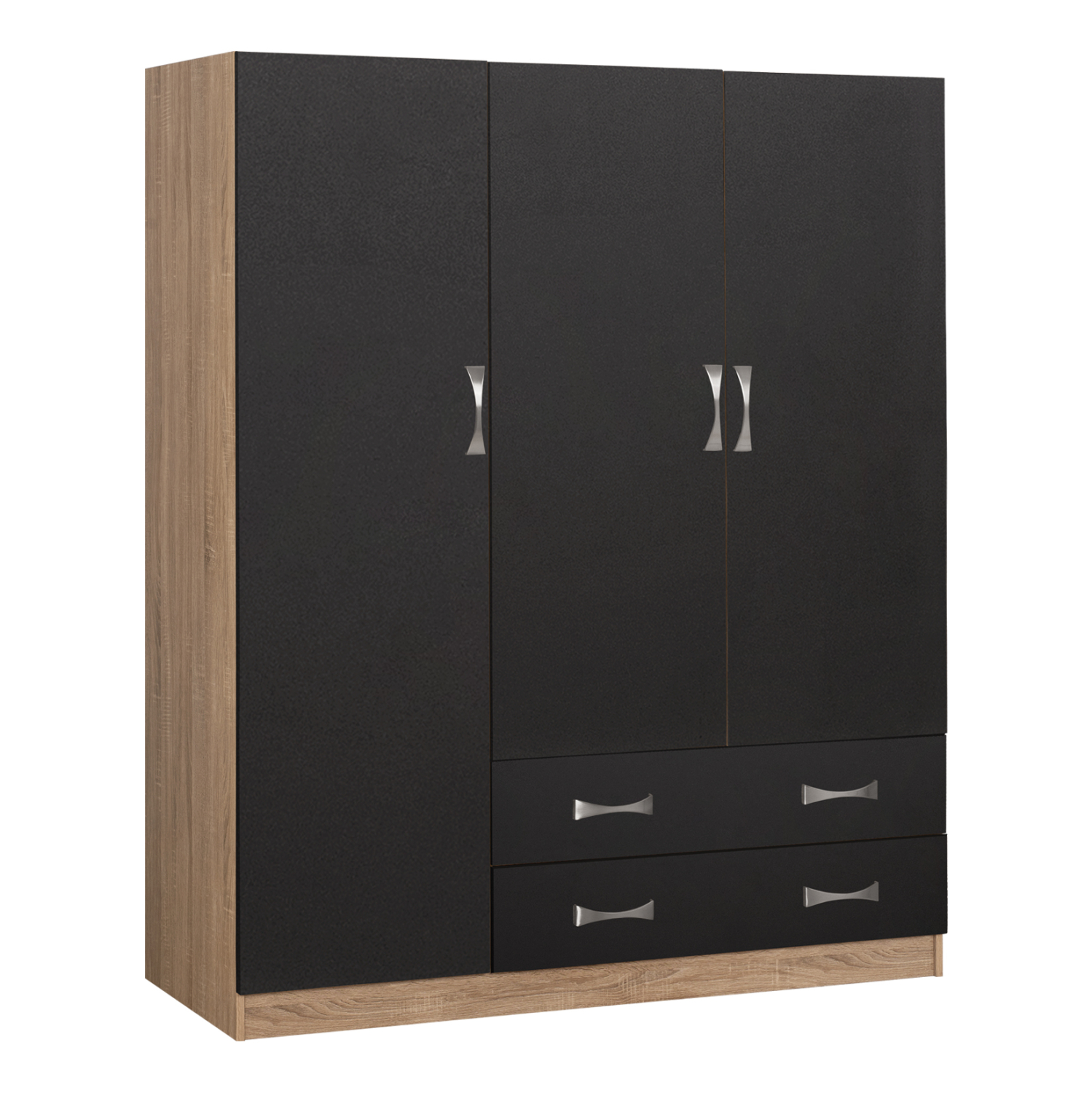 ntoylapa-3fylli-fb938404-me-dyo-syrtaria-2 ΝΤΟΥΛΑΠΑ 3ΦΥΛΛΗ CARLY HM384.04 ΜΕ ΔΥΟ ΣΥΡΤΑΡΙΑ SONAMA-ΓΚΡΙ 150X55Χ180Υεκ. - Image 1