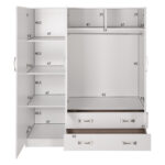ΝΤΟΥΛΑΠΑ 3ΦΥΛΛΗ CARLY HM384.05 ΜΕ ΔΥΟ ΣΥΡΤΑΡΙΑ ΛΕΥΚΗ 150X55Χ180Υεκ. - Image 3