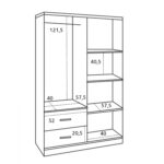 ΝΤΟΥΛΑΠΑ 4ΦΥΛΛΗ BLAKELY ME 2 ΣΥΡΤΑΡΙΑ HM339.01 ZEBRANO 120Χ42,5Χ180,5εκ. - Image 3