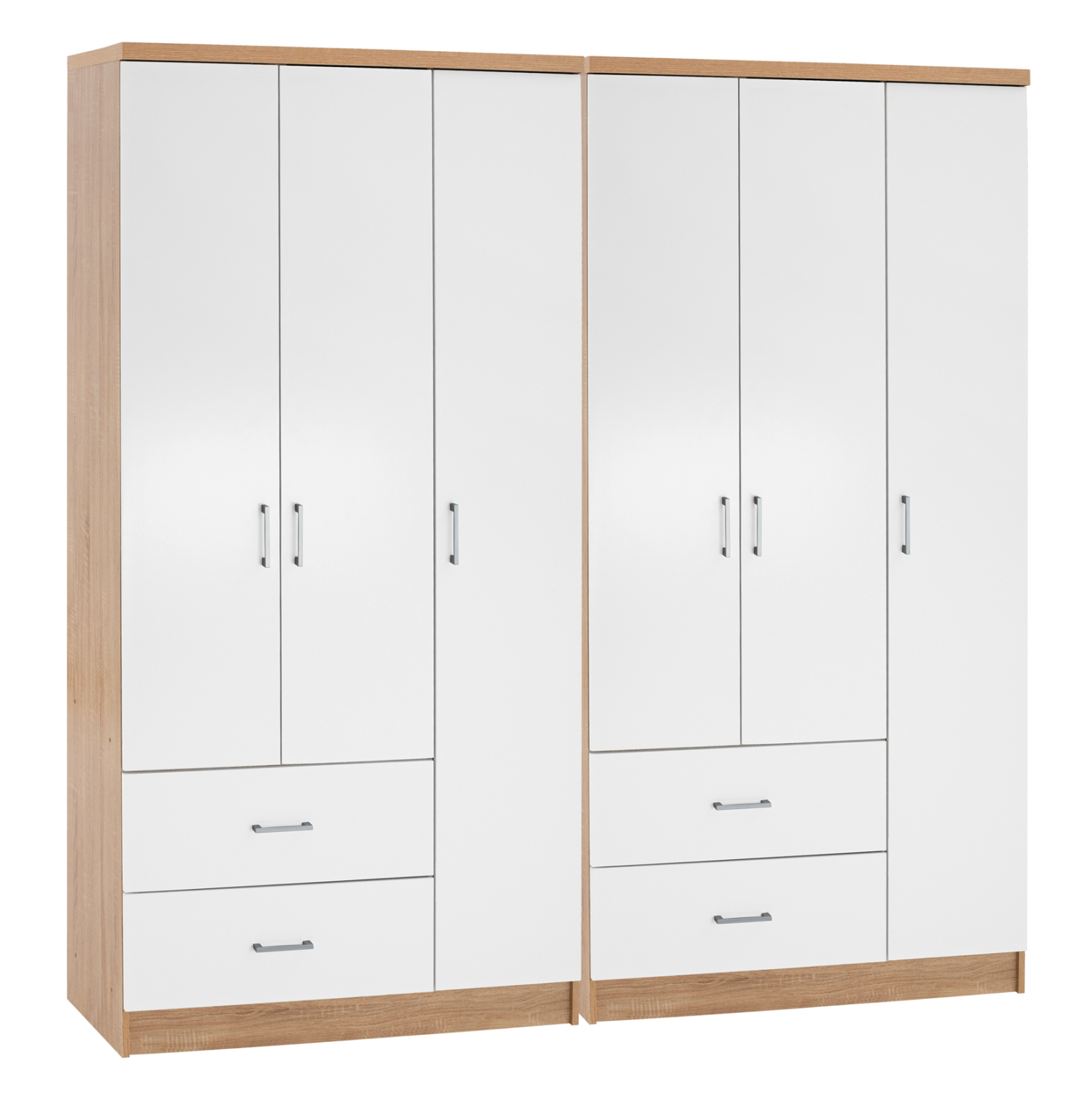ntoylapa-6fylli-fb92123602-melamini-sona-3 ΝΤΟΥΛΑΠΑ 6ΦΥΛΛΗ CAESAR HM21236.02 ΜΕΛΑΜΙΝΗ SONAMA & ΛΕΥΚΟ 180x42,5Χ181Υεκ. - Image 1