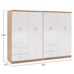 ΝΤΟΥΛΑΠΑ 8ΦΥΛΛΗ BRIANA HM21237.02 ΜΕΛΑΜΙΝΗ SONAMA & ΛΕΥΚΟ 241x42,5Χ180,5Υεκ. - Image 2