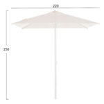 ΟΜΠΡΕΛΑ ΕΠΑΓΓEΛΜΑΤΙΚΗ ALU REGGIE 2.20x2.20x2.50m ΕΚΡΟΥ ΠΑΝΙ 8ΑΚΤΙΝΕΣ HM6013.01 - Image 2