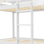 ΠΑΙΔΙΚΗ ΚΟΥΚΕΤΑ ΣΠΙΤΑΚΙ  τ.MONTESSORI HOOD HM705.03 ΞΥΛΟ ΠΕΥΚΟΥ ΣΕ ΛΕΥΚΟ-ΣΤΡΩΜΑΤΑ 190x90εκ - Image 5