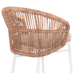 ΠΟΛΥΘΡΟΝΑ ΑΛΟΥΜΙΝΙΟΥ ORIN HM6265.02 ΛΕΥΚΗ-P.E.RATTAN ΦΥΣΙΚΟ-ΜΠΕΖ ΜΑΞΙΛΑΡΙΑ 58x61x75Υ - Image 9